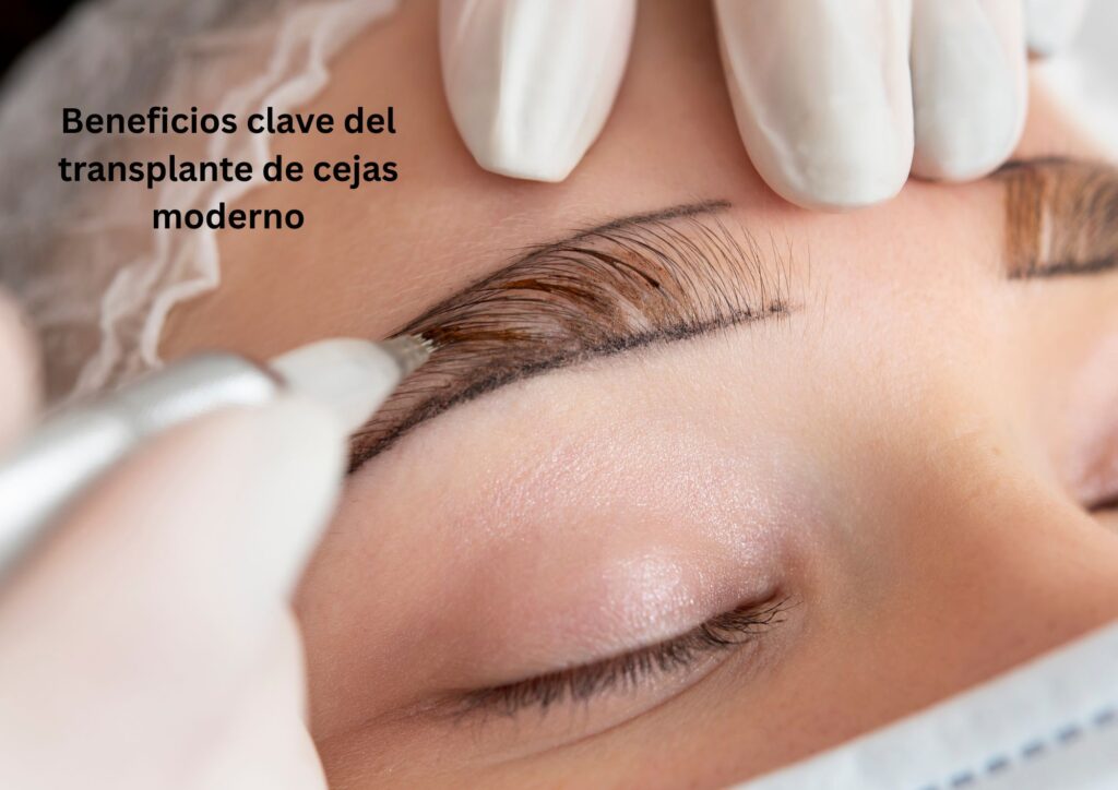 Beneficios clave del transplante de cejas moderno
